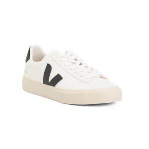 VEJA White/Black Made In Brazil Leather Campo Sneakers